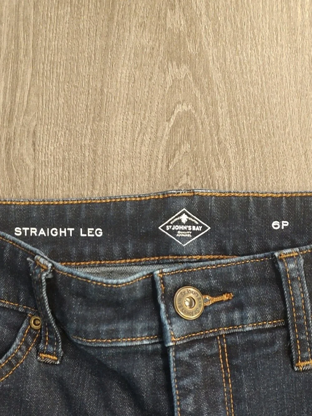 St. John's Bay Dark Blue Straight-Leg Men's Jeans